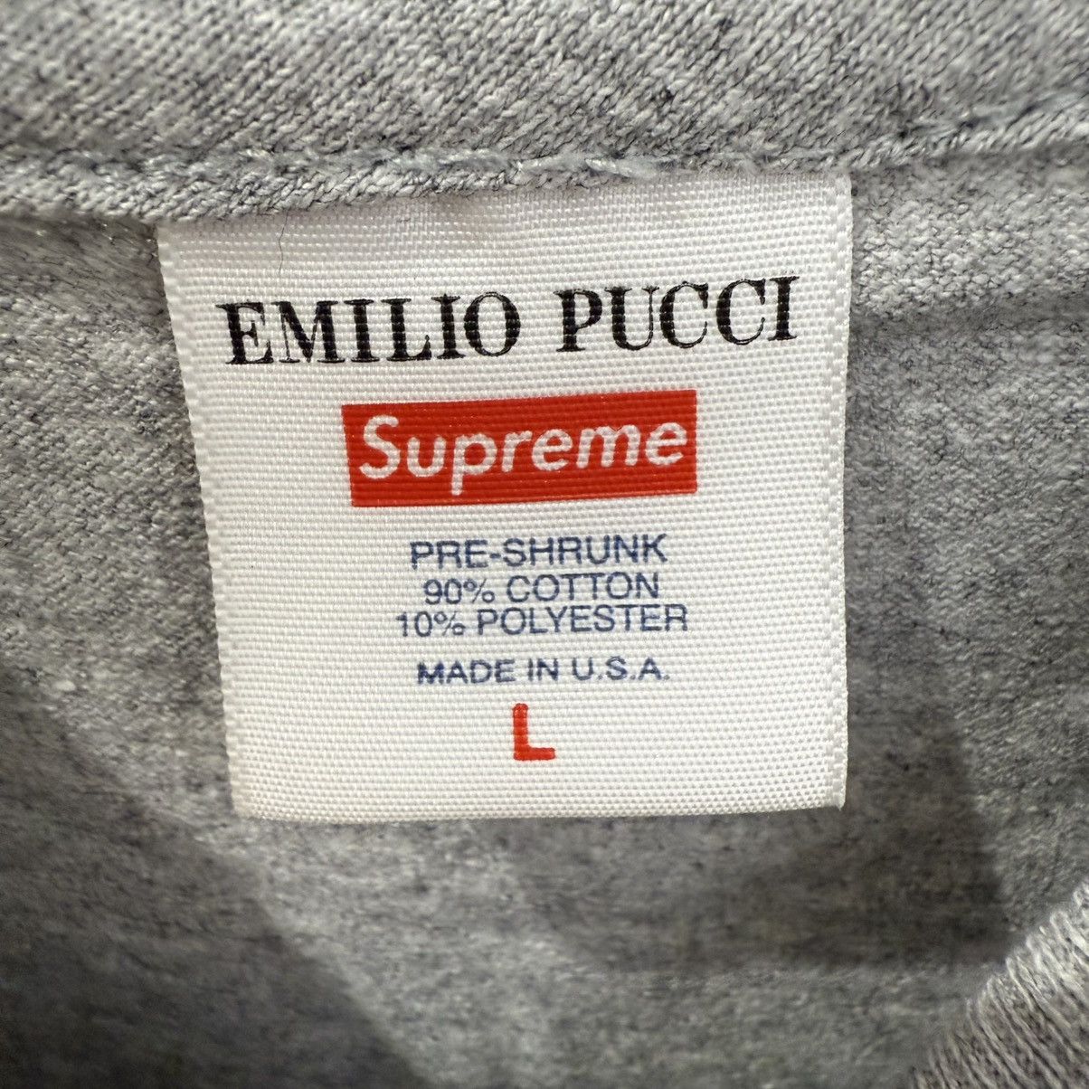 Supreme Supreme Emilio Pucci Box Logo Tee Gray Blue Size US L / EU 52-54 / 3 - 4 Thumbnail