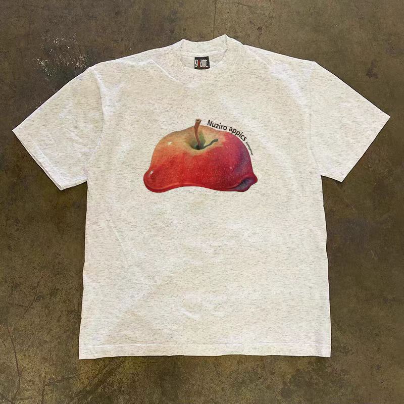 Vintage Gray retro apple print t-shirt Size US M / EU 48-50 / 2 - 1 Thumbnail