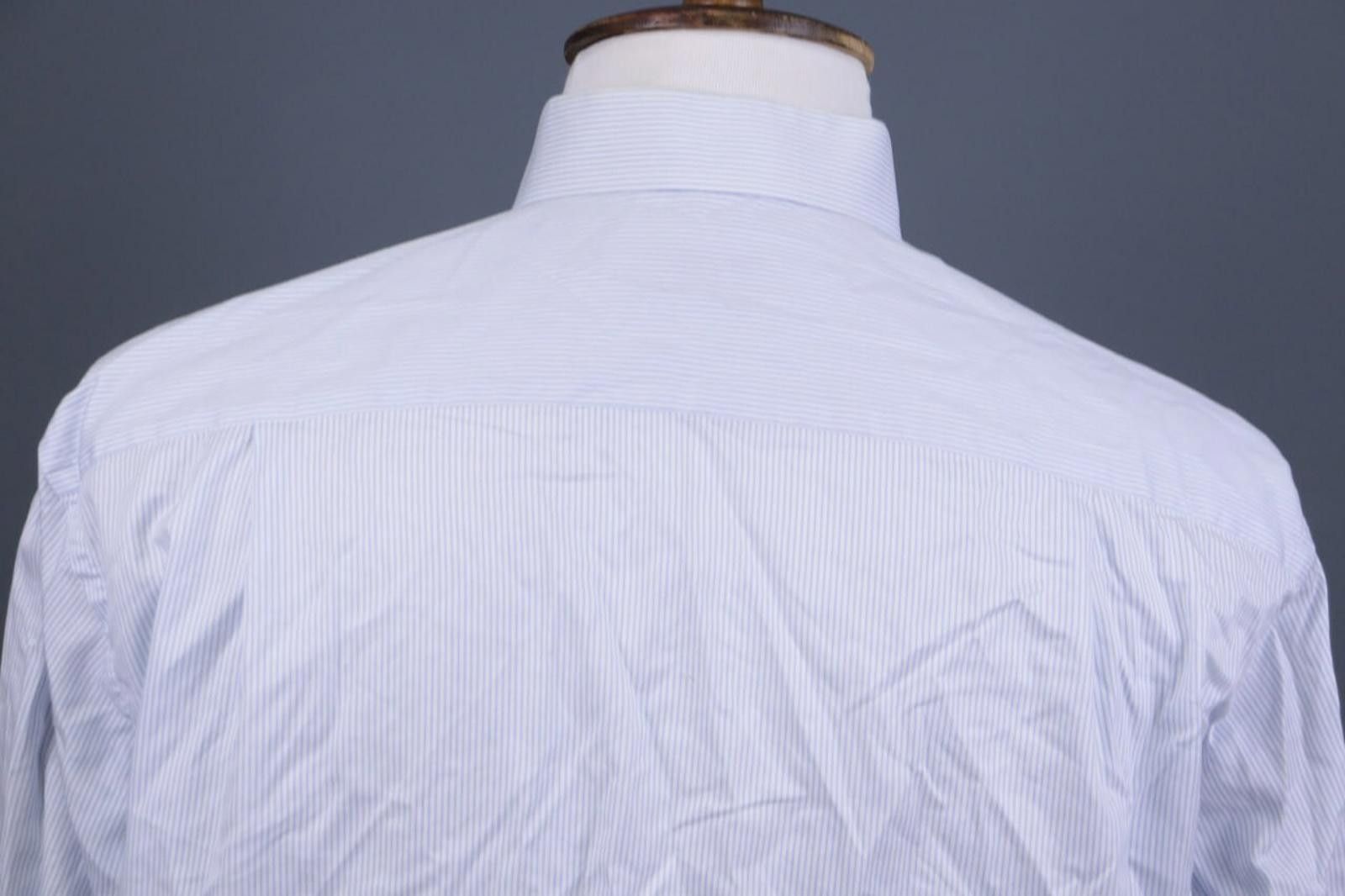 Eton ETON Classic Fit Blue Pinstripe Dress Shirt Size 41 / 16 Size US M / EU 48-50 / 2 - 11 Thumbnail