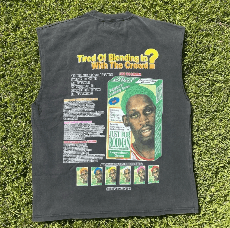 Vision Streetwear American Fashion Hip Hop Letter Print Sleeveless T-shirt Size US M / EU 48-50 / 2 - 8 Thumbnail