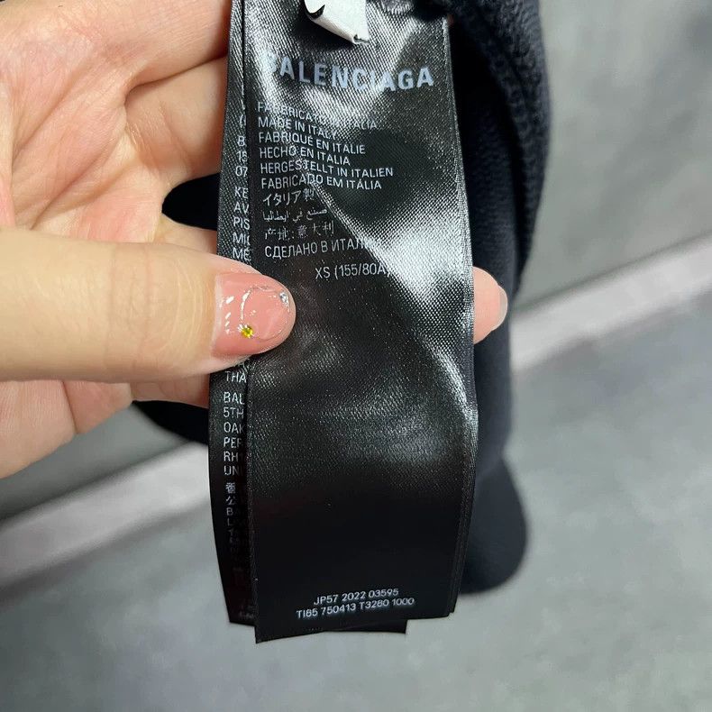 Balenciaga Balenciaga Black monogrammed stand-up collar long-sleeved Size US XS / EU 42 / 0 - 4 Thumbnail