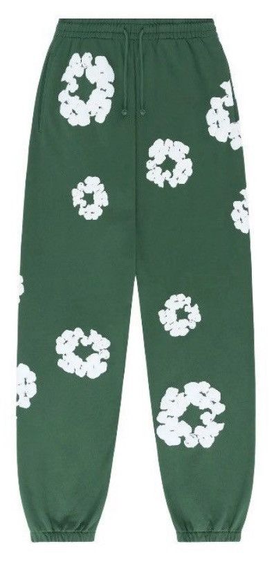 DENIM TEARS Denim Tears “The Cotton Wreath” Sweatpants, Size XL Green Size US 36 / EU 52 - 1 Thumbnail