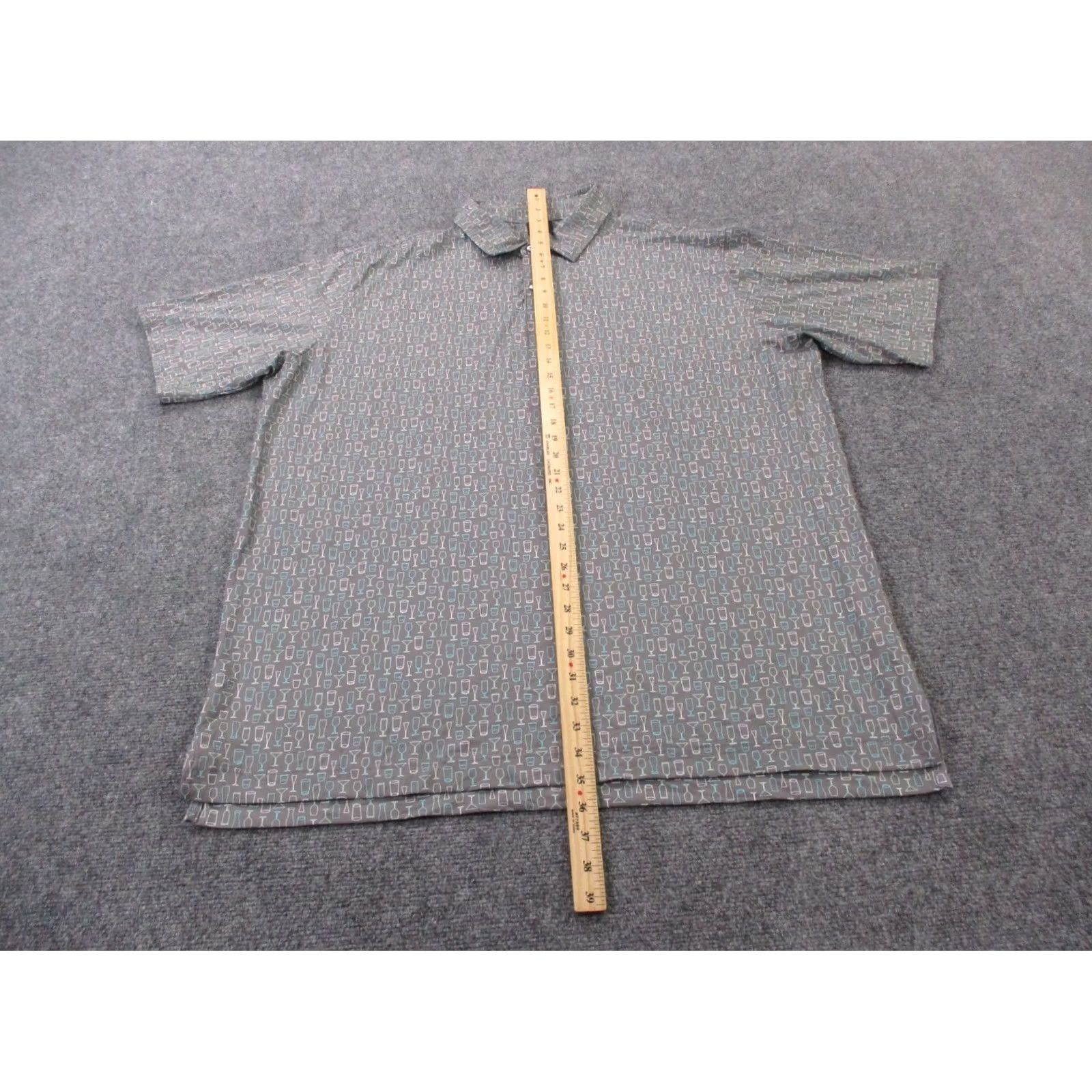 Footjoy FootJoy Polo Shirt Men 2XL Gray All Over Drink Print Golf Performance Stretch Polo Shirt Size US XXL / EU 58 / 5 - 3 Thumbnail