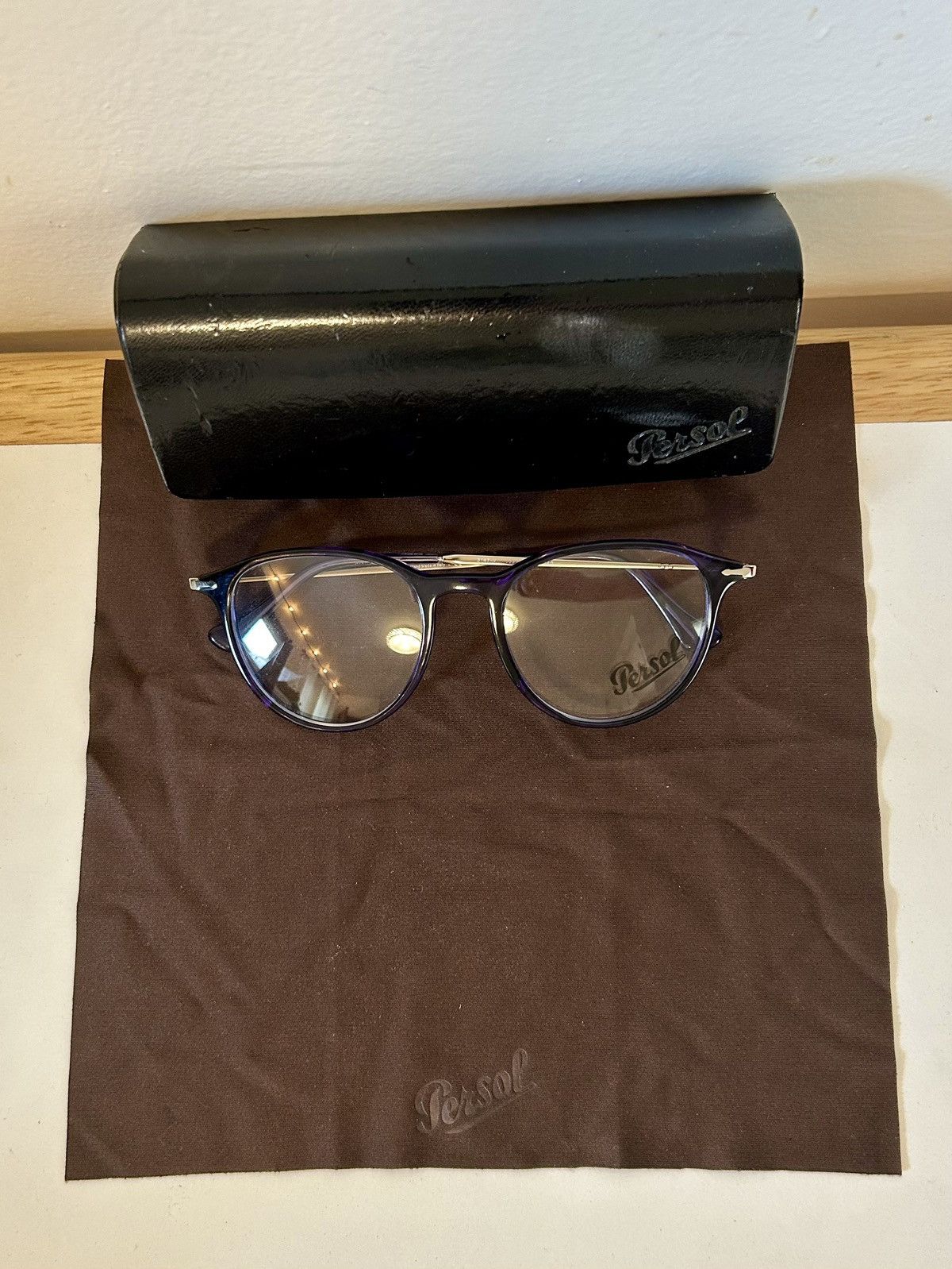 Persol PO3147v Blue/Black Eyeglasses Size ONE SIZE - 3 Thumbnail