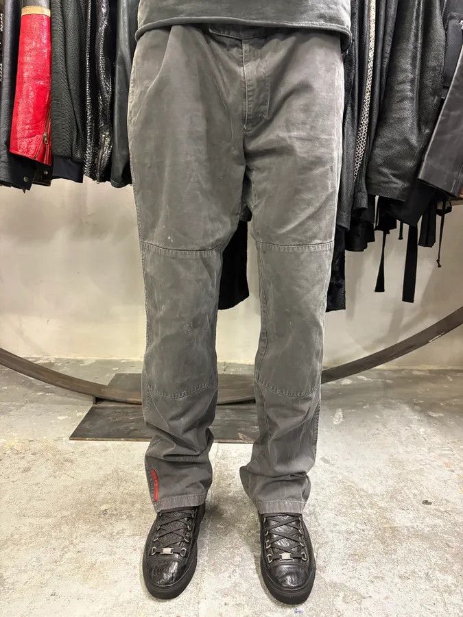 Prada × Vintage 2000s Prada Grey Linea Rossa Workwear Pants Size US 34 / EU 50 - 4 Thumbnail