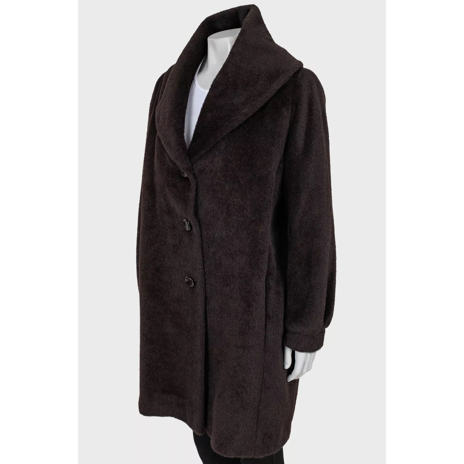 Max Mara Max Mara Teddy Brown Wool Coat Sz.M Size M / US 6-8 / IT 42-44 - 2 Thumbnail