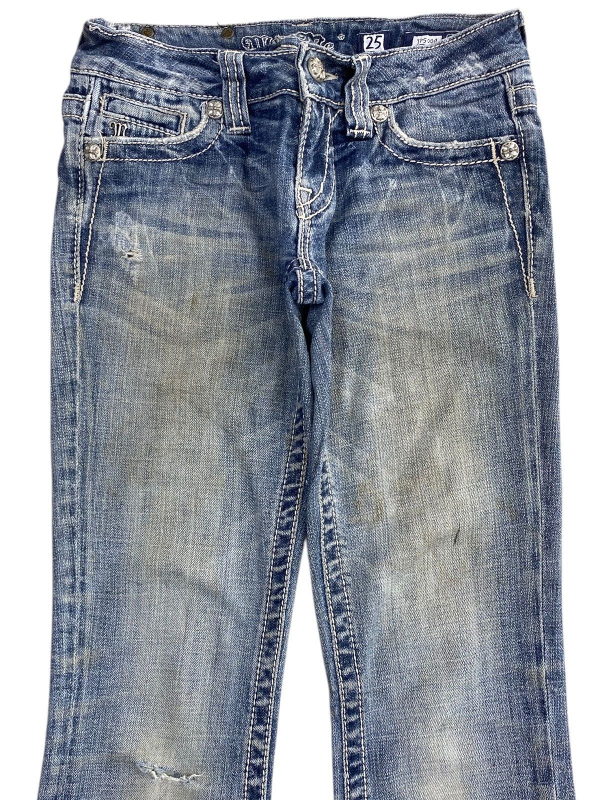 Other Japanese Brand Faded Blue Wash Style Flare Jeans Size US 26 / EU 42 - 2 Thumbnail