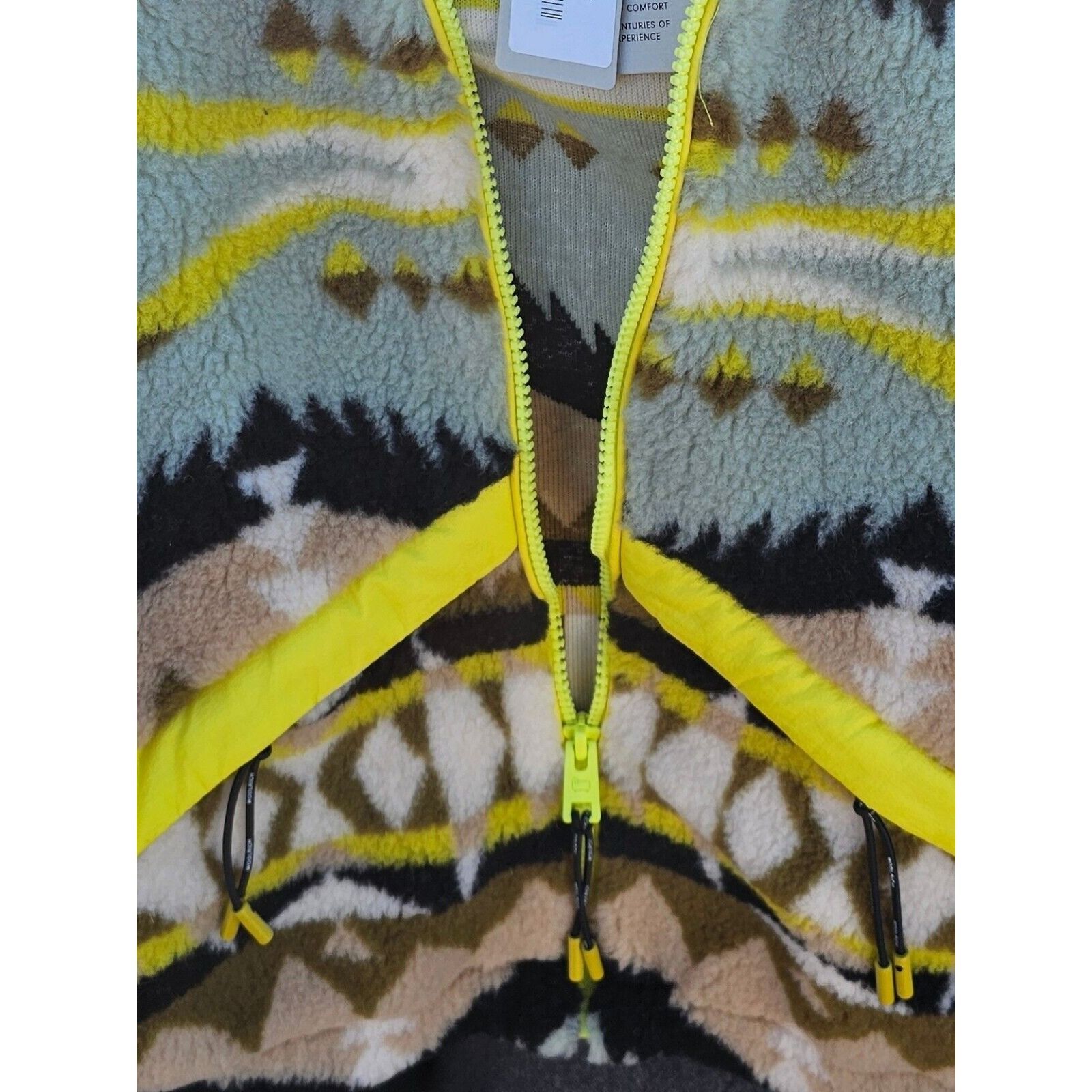 Woolrich Woolen Mills Jacquard Sherpa Fleece Jacket Size M / US 6-8 / IT 42-44 - 2 Thumbnail