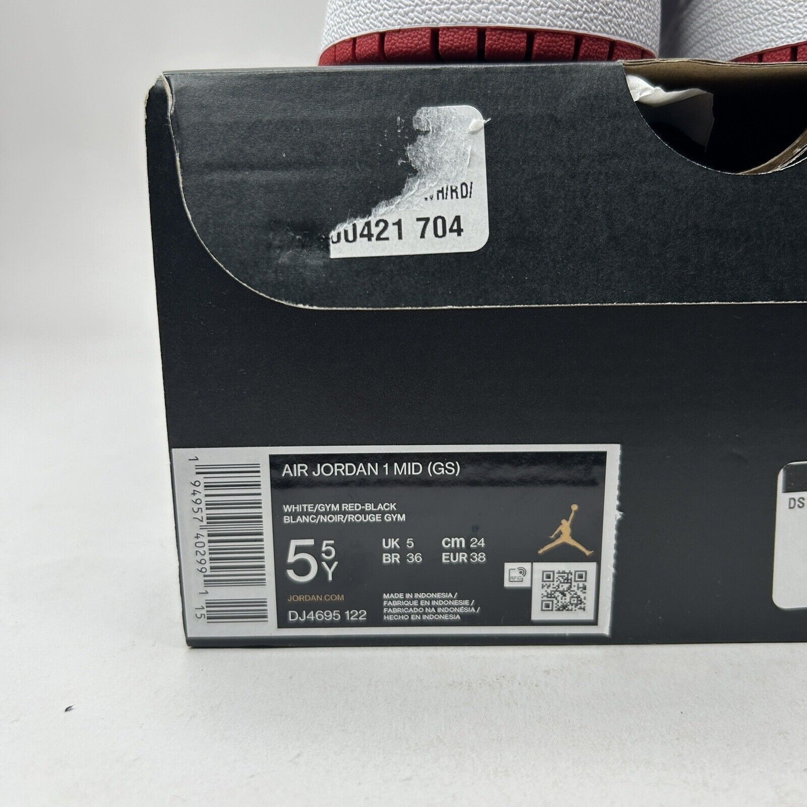 Nike Nike Shoes Air Jordan 1 Mid GS “Gym Red” 2023 Size US 7 / IT 37 - 5 Thumbnail