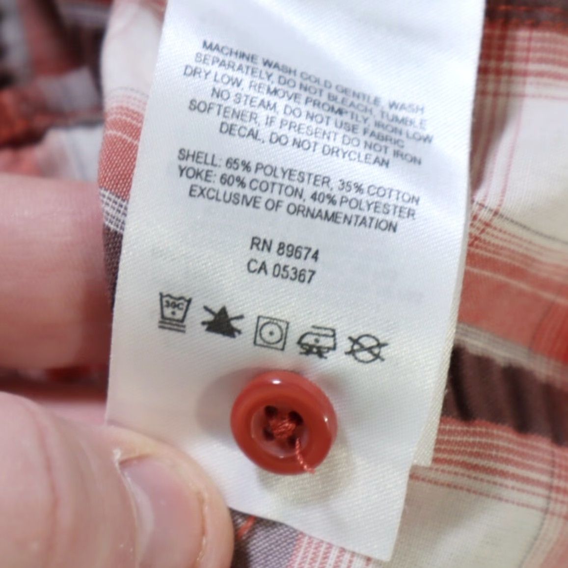 Mountain Hardwear Mountain Hardwear Shirt Red Men's XL Pocket Button Up Plaid Cotton Blend Short Sleeve Men Size US XL / EU 56 / 4 - 6 Thumbnail