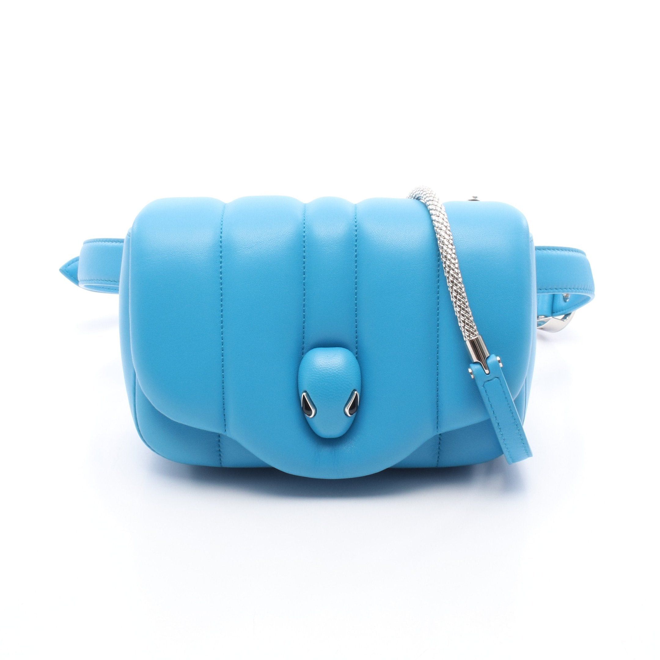 Bvlgari Bvlgari Bvlgari * Ambush Serpenti Waist Bag Body Leather Blue Size ONE SIZE - 1 Thumbnail