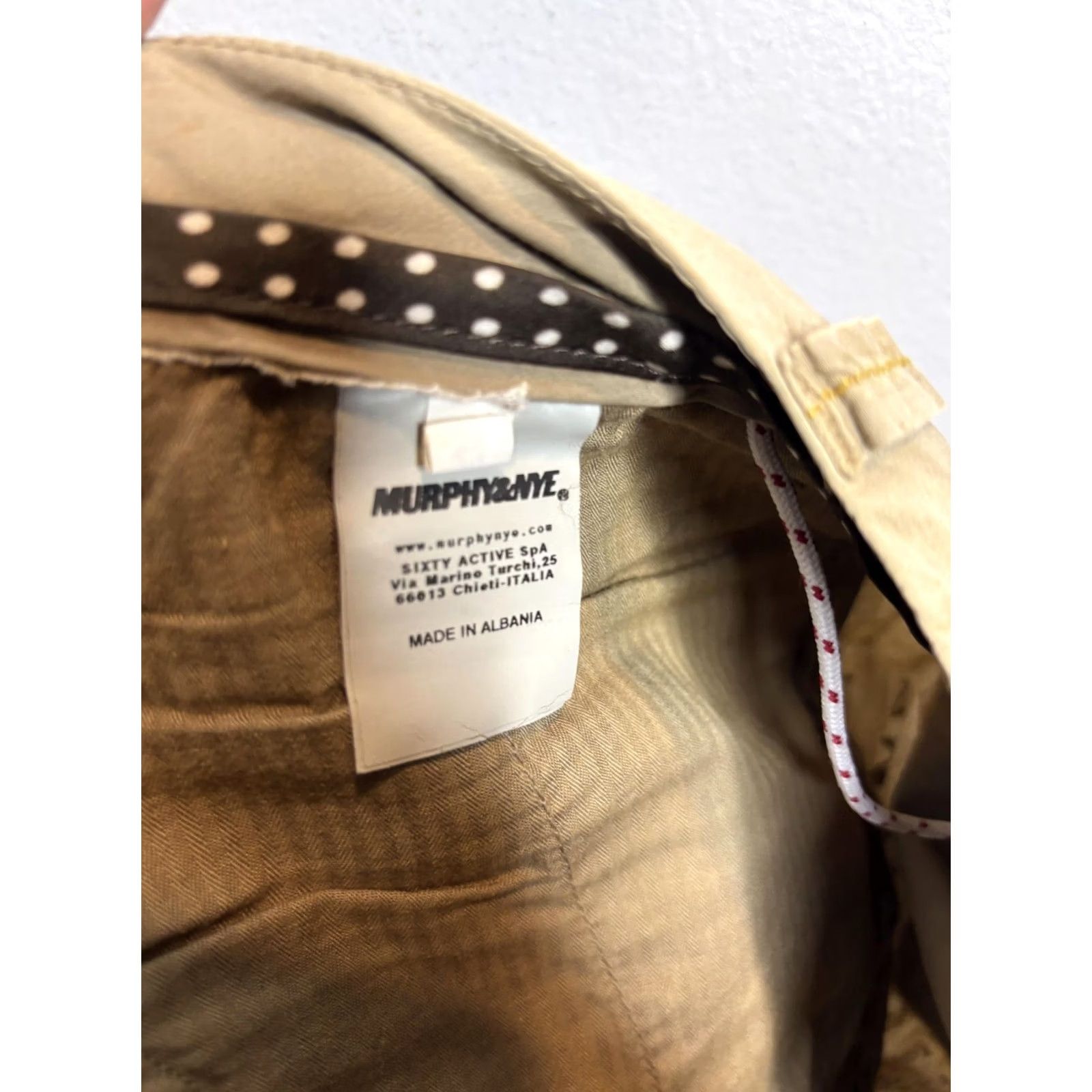 Vintage Murphy&Nye Pants Mens 29 Beige Abstract Print Drawstring Cargo Casual Albania Size 29" - 7 Thumbnail