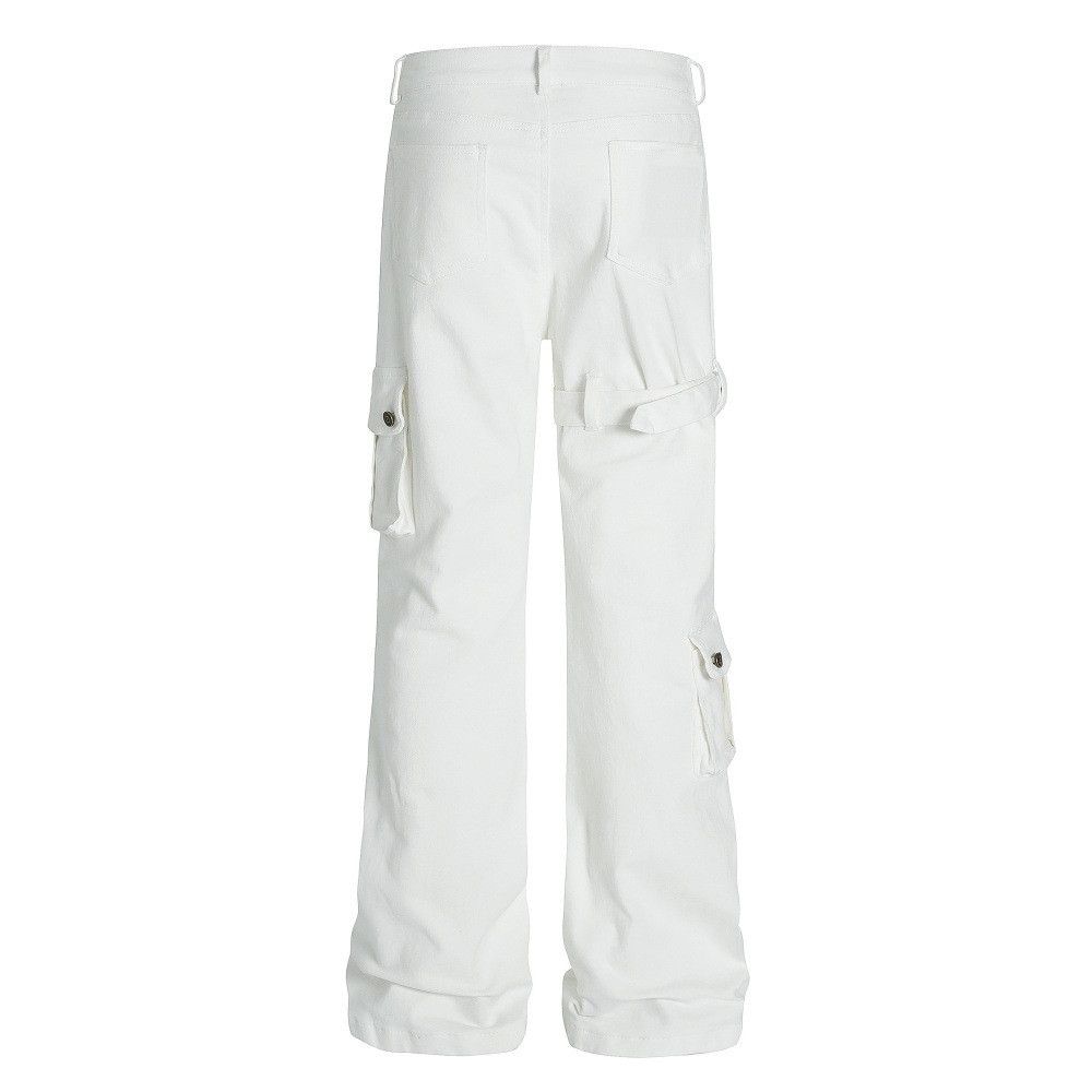 Vintage Men's multi-pocket workwear flared pants with laces Size US 32 / EU 48 - 2 Thumbnail