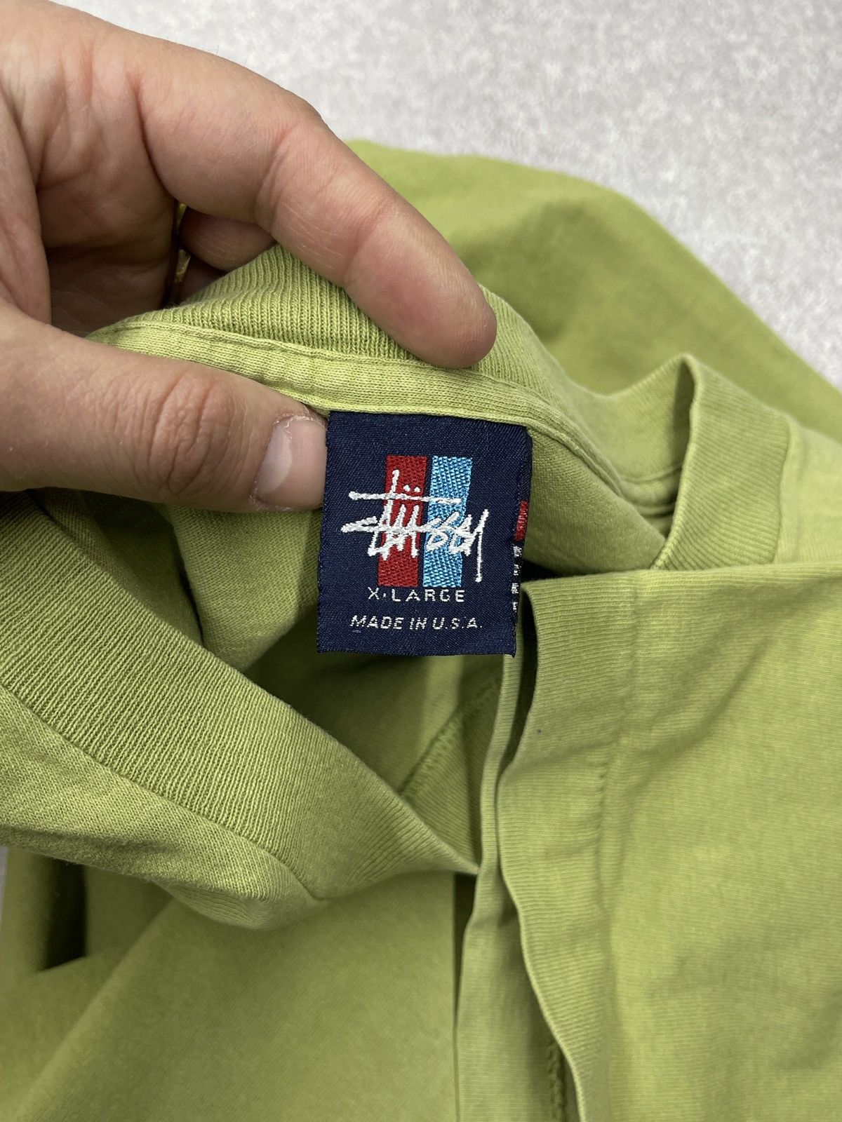 Stussy Vintage Stussy 1996-98 T Shirt Big Logo Green Y2K Size XL Size US XL / EU 56 / 4 - 10 Thumbnail