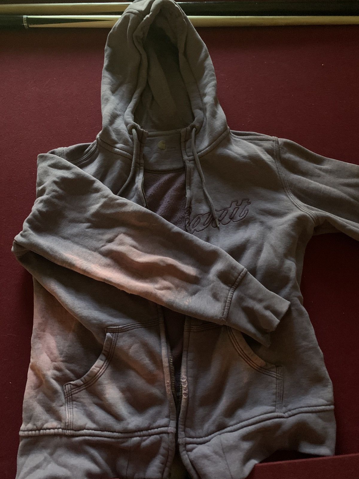 Carhartt × Vintage Vintage purple carhartt zip up (read desc) Size US XS / EU 42 / 0 - 8 Thumbnail
