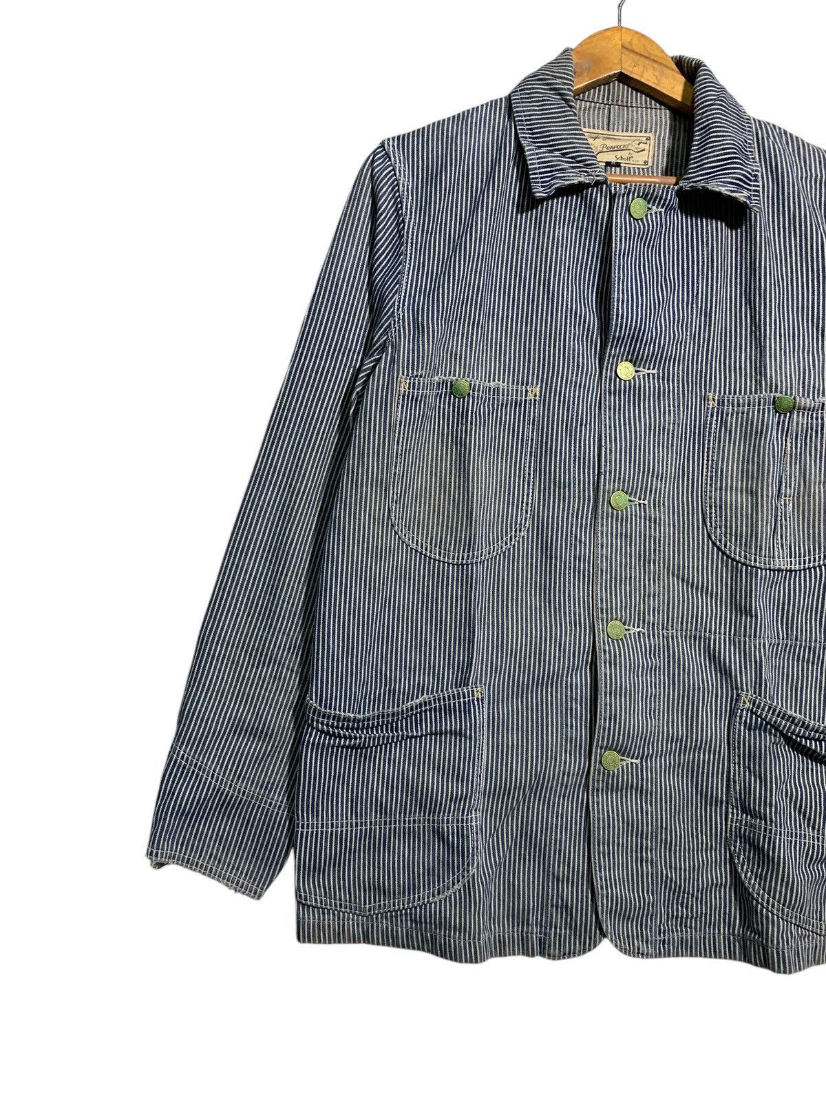Schott RARE SCHOTT PERFECTO HICKORY STRIPES JACKETS Size US M / EU 48-50 / 2 - 2 Thumbnail
