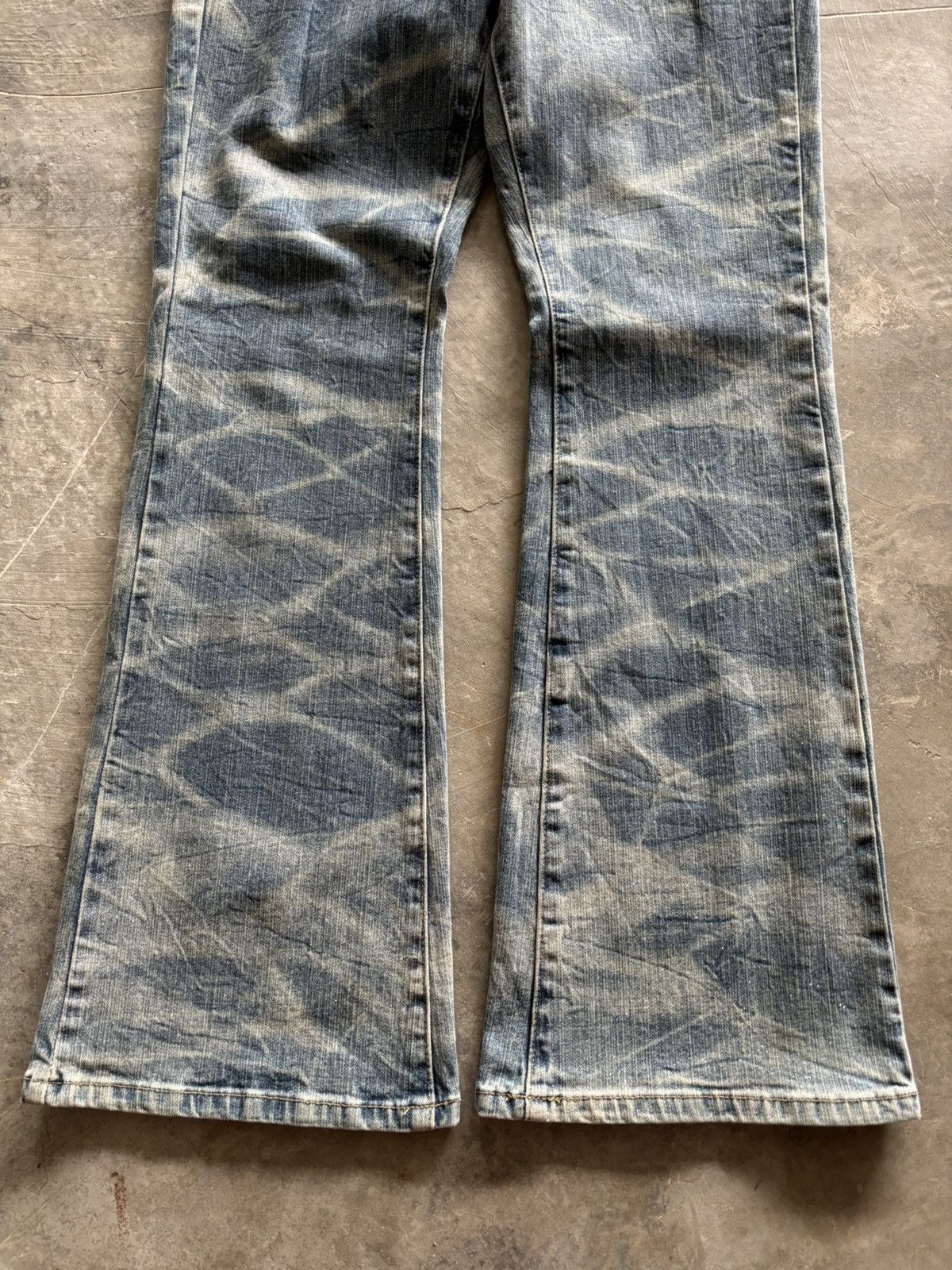 If Six Was Nine Flared glitter whiskered honeycomb fade style japanese denim Size US 30 / EU 46 - 11 Thumbnail