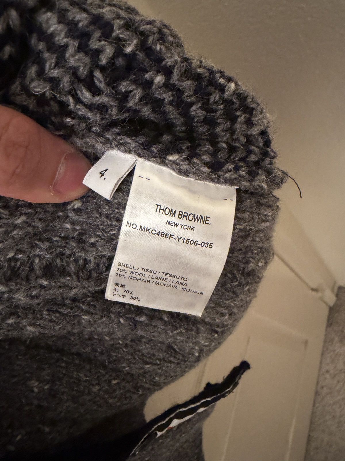Thom Browne Thom Browne Gray 4-Bar Cardigan Size US M / EU 48-50 / 2 - 5 Thumbnail