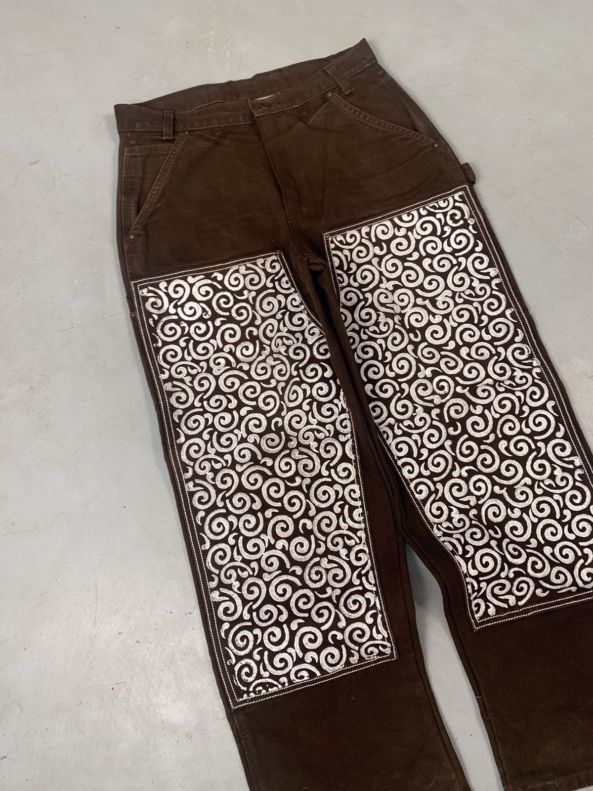 Carhartt Vintage 10f1 Carhartt EB136 dkb double knee blockprint Size US 32 / EU 48 - 3 Thumbnail