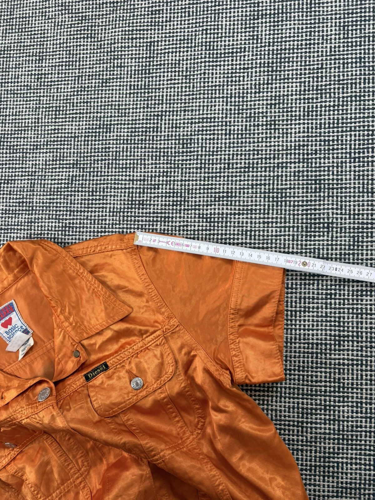 Diesel Diesel vintage orange satin shiny short sleeve jacket Size S / US 4 / IT 40 - 9 Thumbnail