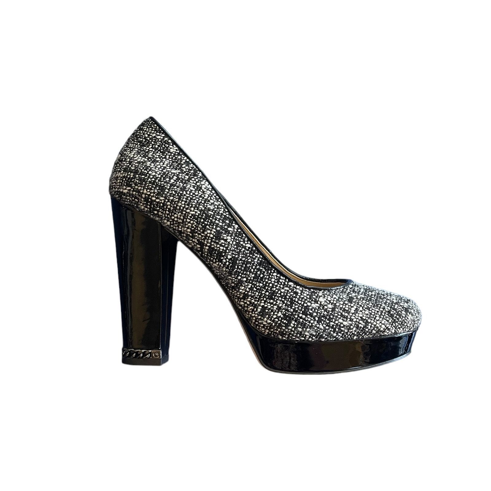 Michael Kors Michael Kors Sabrina Tweed Pumps Chain Heel SZ 9 Retail $150 Size US 9 / IT 39 - 3 Thumbnail