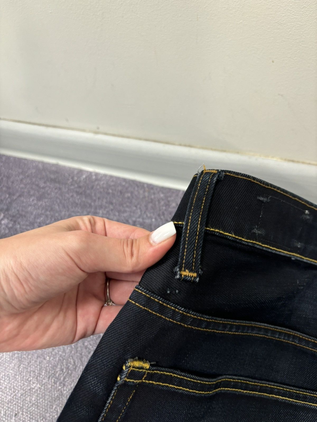 G-Star Vintage G-Star Raw Avant Garde Faded Navy Denim Biker Jeans Size US 33 - 8 Thumbnail