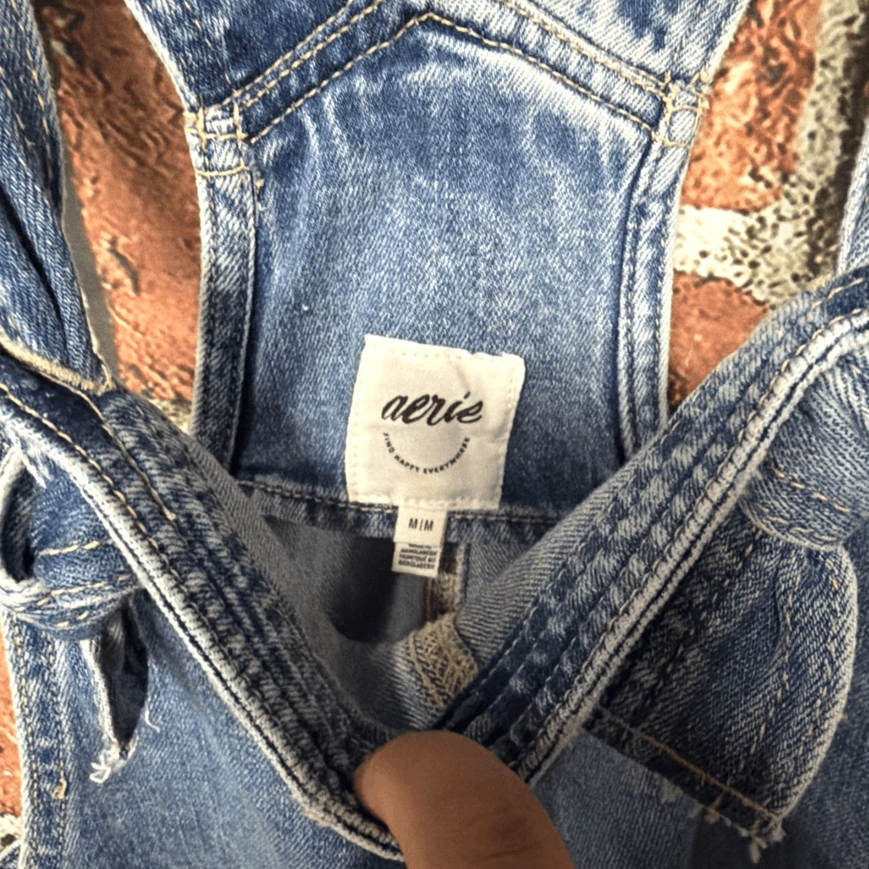 Vintage Aerie Woman’s Denim Short Overalls Medium Blue Cut-Off Denim Shorts Overalls Women M Blue 90s? Size 32" / US 10 / IT 46 - 3 Thumbnail