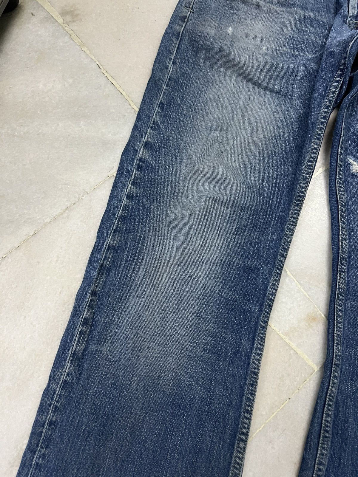 Evisu × Puma 💥90’s💥Vintage Evisu x Puma Distressed Ripped Jean Size US 34 / EU 50 - 6 Thumbnail