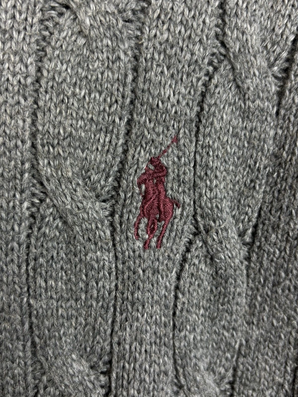 Polo Ralph Lauren Polo By Ralph Lauren Iconic Cable Knit Sweater Grey Size L Size US L / EU 52-54 / 3 - 3 Thumbnail