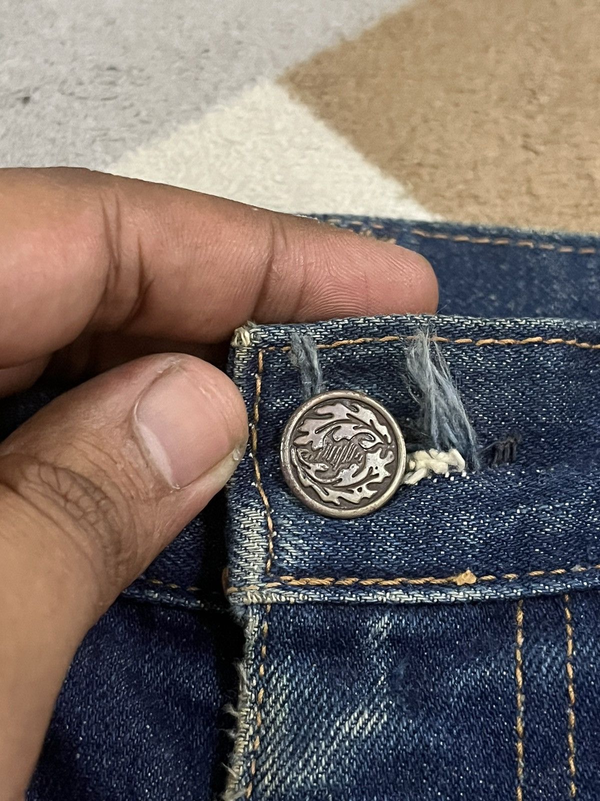 Beauty Beast × POST ARCHIVE FACTION (PAF) Vintage Cosmo Indigo Flare Denim Size US 30 / EU 46 - 4 Thumbnail