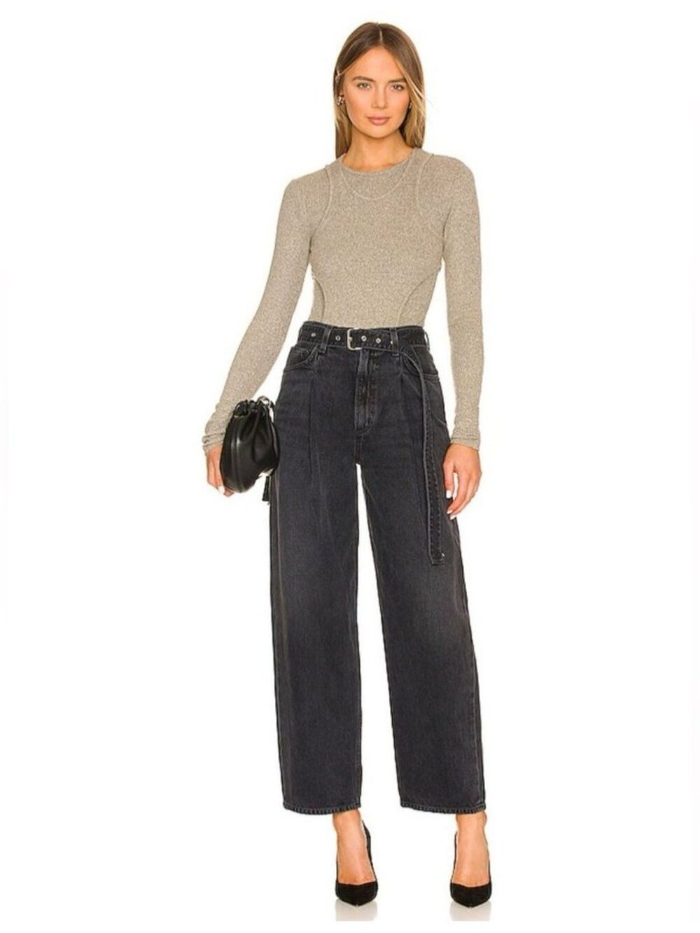 Agolde AGOLDE Belted Baggy Jeans in Conduct - 27" Size 27" / US 4 / IT 40 - 12 Thumbnail