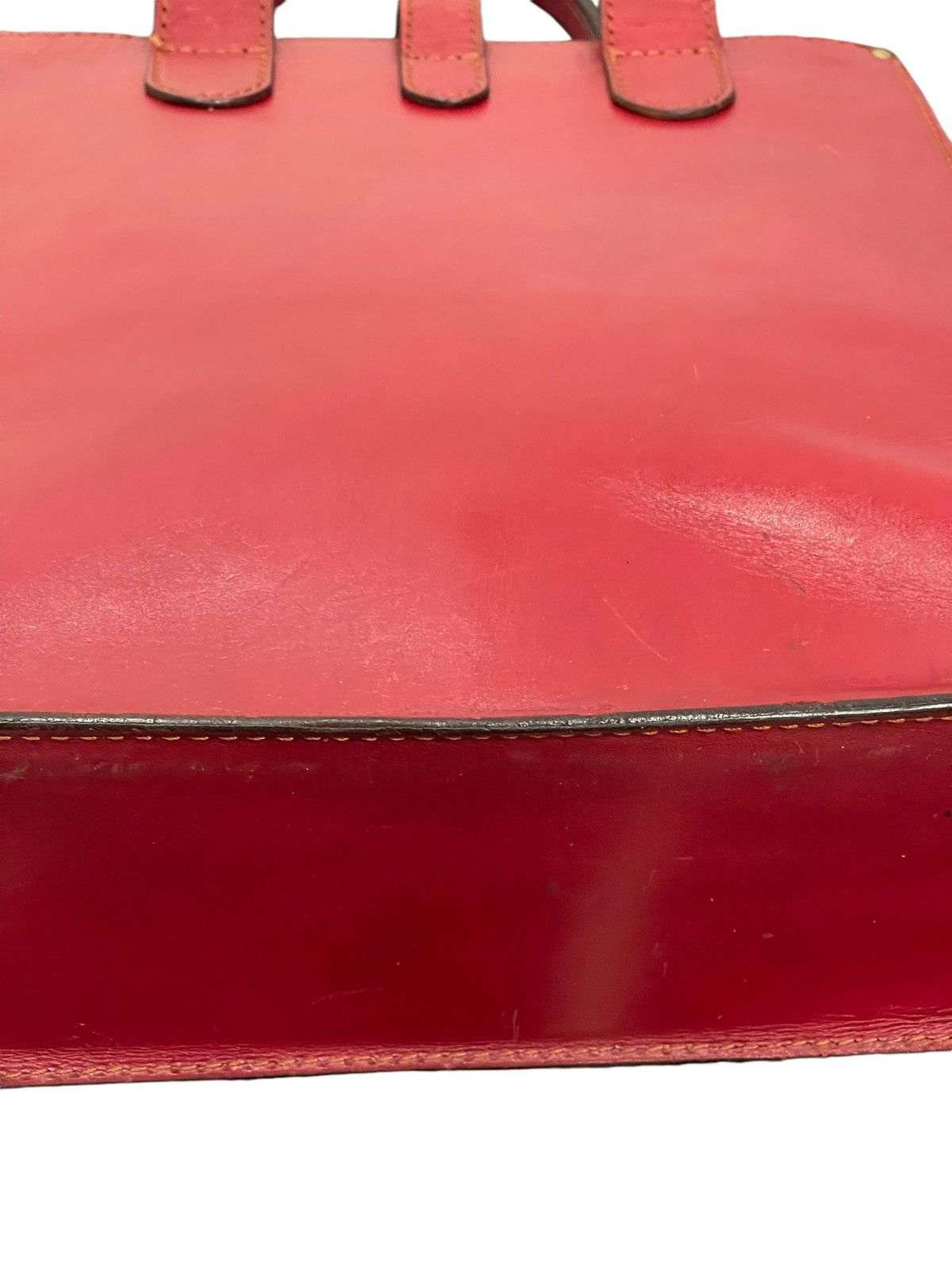 Leather Full Leather Thick Sunface Tote Bag 1🟩0 Size ONE SIZE - 12 Thumbnail