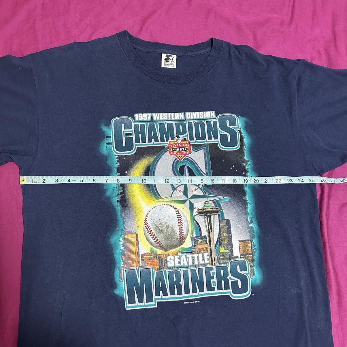 MLB × Starter × Vintage Vintage Seattle Mariners T Shirt 1997 Division Champions Size US XL / EU 56 / 4 - 5 Thumbnail
