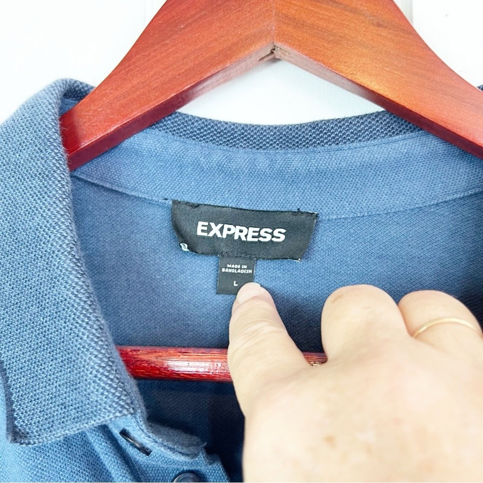 Express Express Blue Polo Shirt Men’s Size Large Size US L / EU 52-54 / 3 - 4 Thumbnail