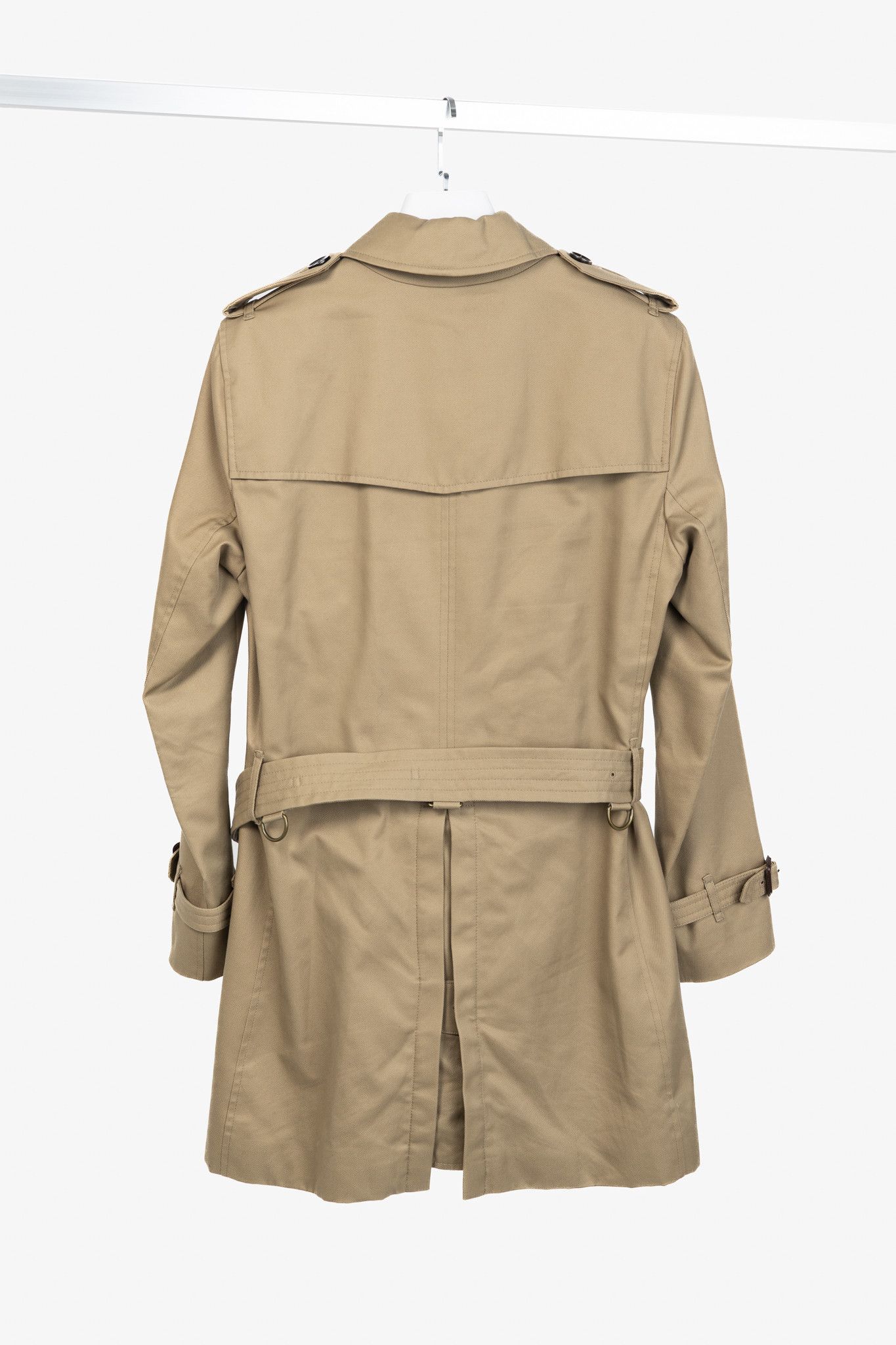 Burberry Burberry Khaki Cotton-Twill Belted Trench Coat Size US S / EU 44-46 / 1 - 2 Thumbnail