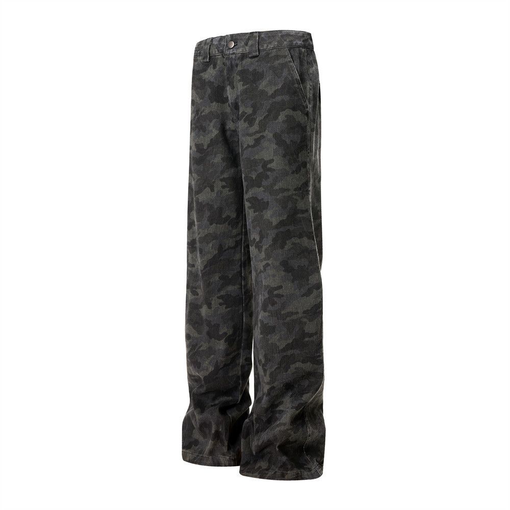 Japanese Brand × Jean American retro men's punk street camouflage cargo jeans Size US 32 / EU 48 - 2 Thumbnail