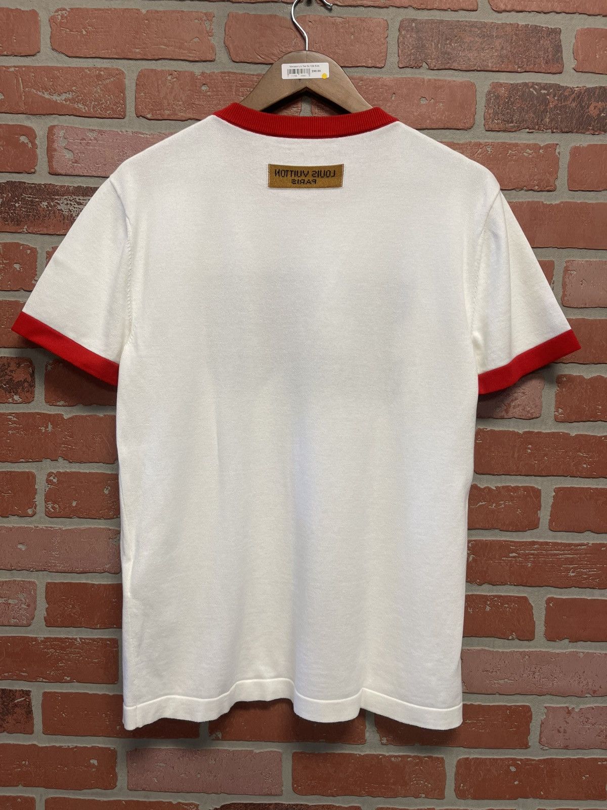 Louis Vuitton Size S - Louis Vuitton White & Blue Logo Intarsia T-Shirt Size US S / EU 44-46 / 1 - 17 Thumbnail