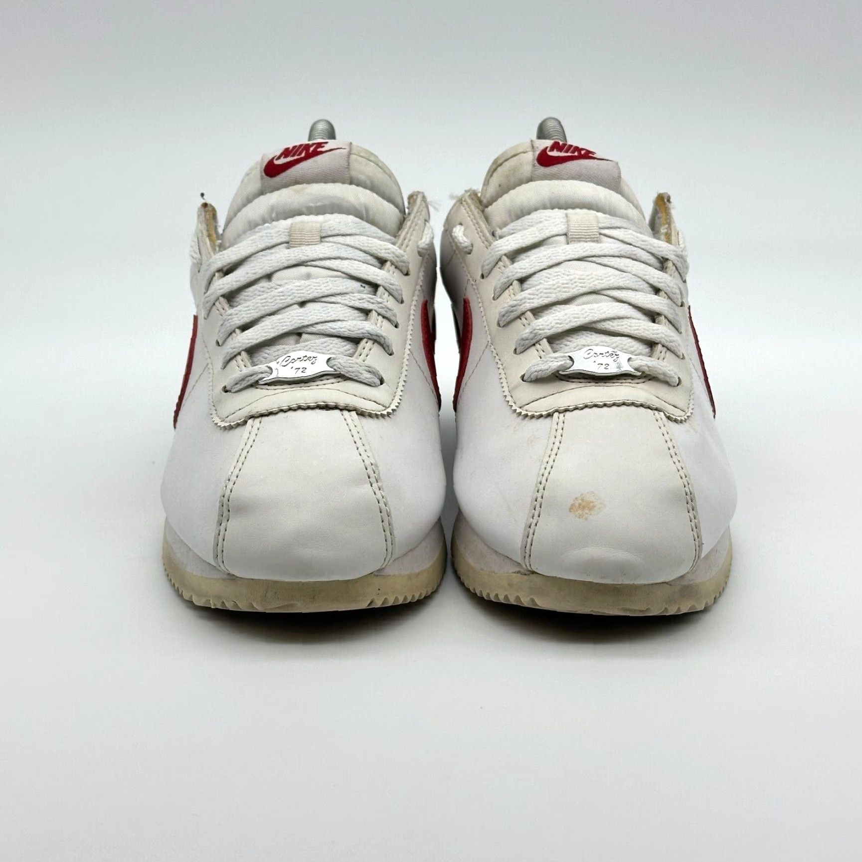 Nike Nike Cortez Sneaker Mens Size 8 White Red Blue Leather 819719-103 Go Out Sports Casual Shoes Size US 8 / EU 41 - 7 Thumbnail