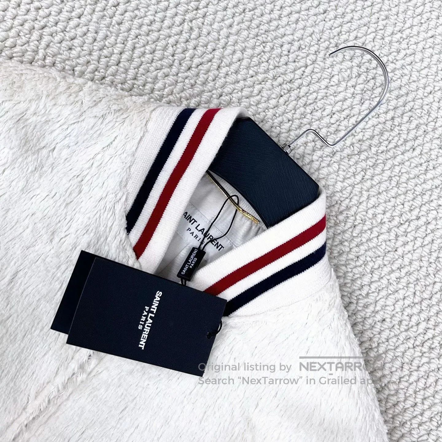 Saint Laurent Paris Saint Laurent White Teddy Bomber Jacket. Size US M / EU 48-50 / 2 - 3 Thumbnail