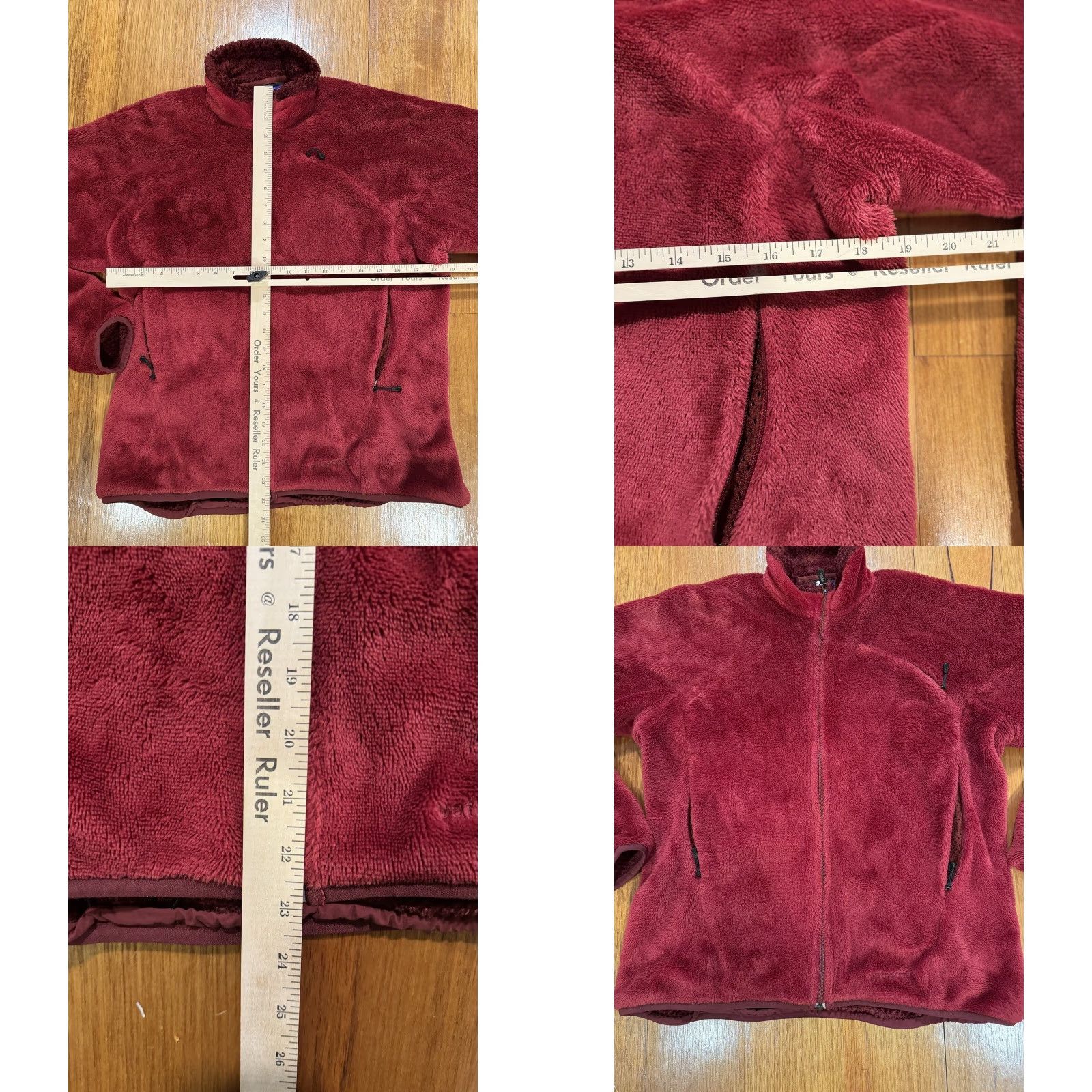 Patagonia VINTAGE Patagonia Jacket Women Med Maroon R4 Regulator Full Zip Deep Pile Polartec Jacket Women Medium Red 90s Outdoor Winter Fall Spring Womens Size M / US 6-8 / IT 42-44 - 10 Thumbnail
