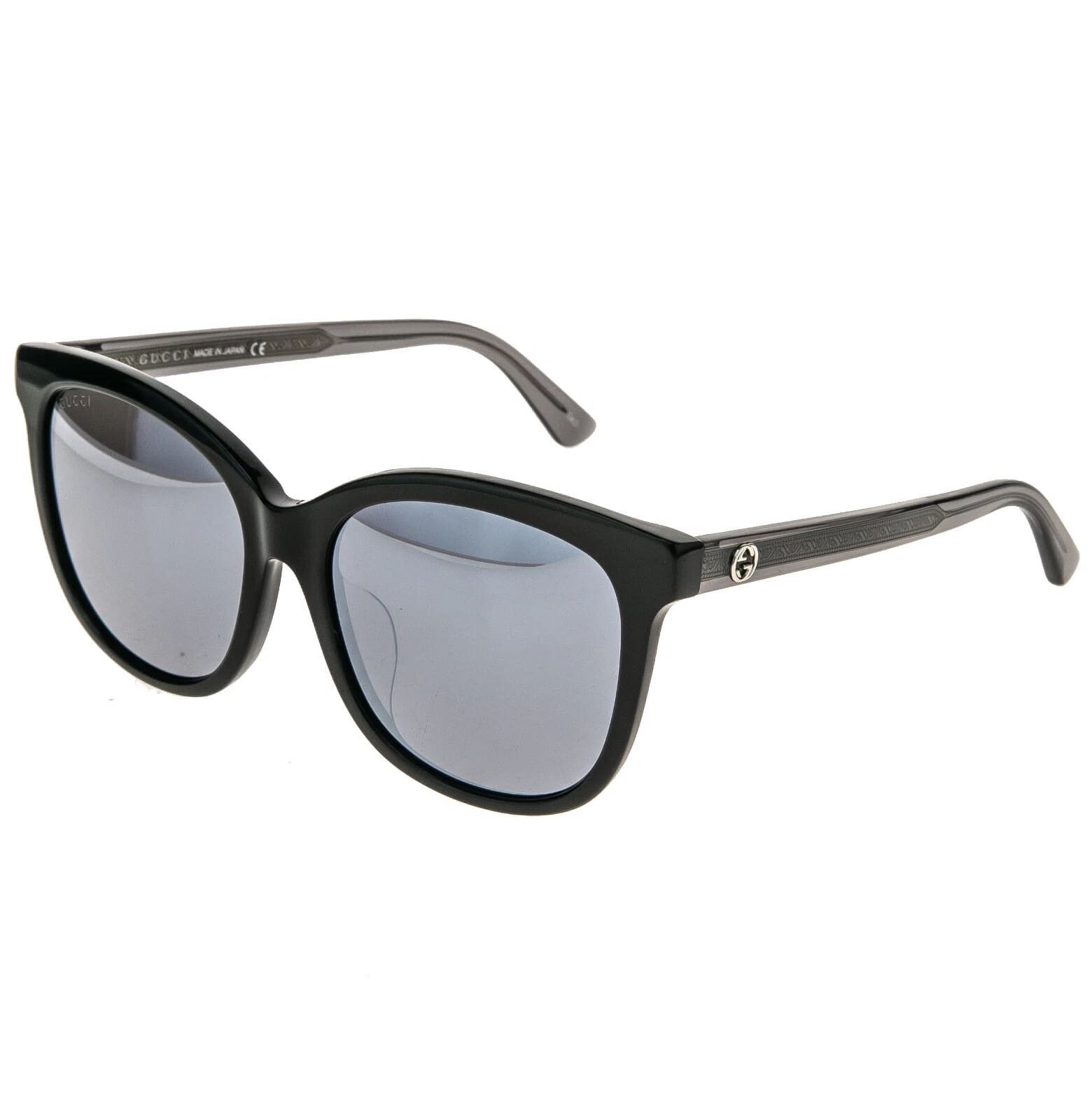 Gucci GUCCI GG0082S 0082 Oversized Crystal Black Sunglasses 002 Size ONE SIZE - 9 Thumbnail