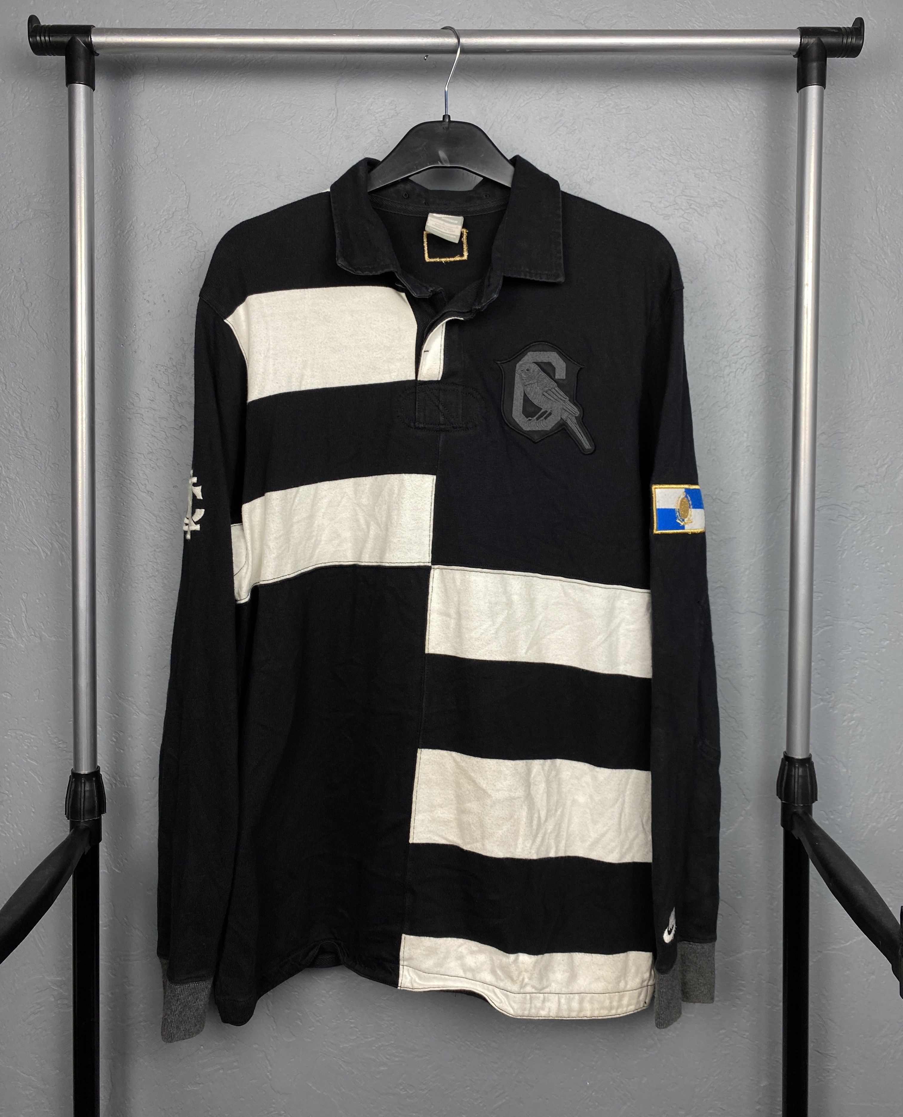 Nike × Vintage Nike Estrela Solitaria Rugby Style Polo Shirt Brazil Y2K Size US L / EU 52-54 / 3 - 1 Thumbnail