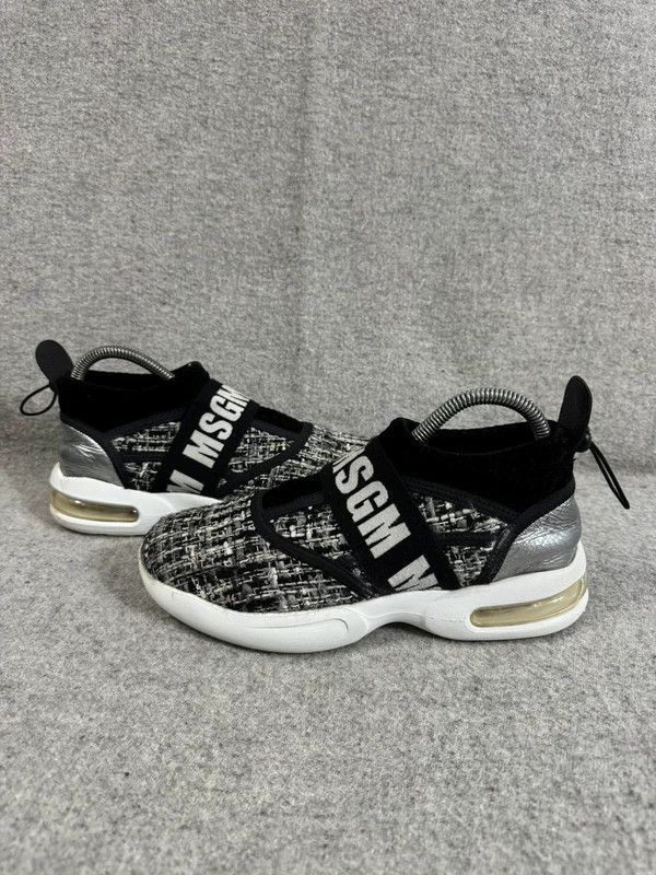 MSGM MSGM Italy Low Air Sneakers Silver Black White size 39 Size US 9 / IT 39 - 2 Thumbnail