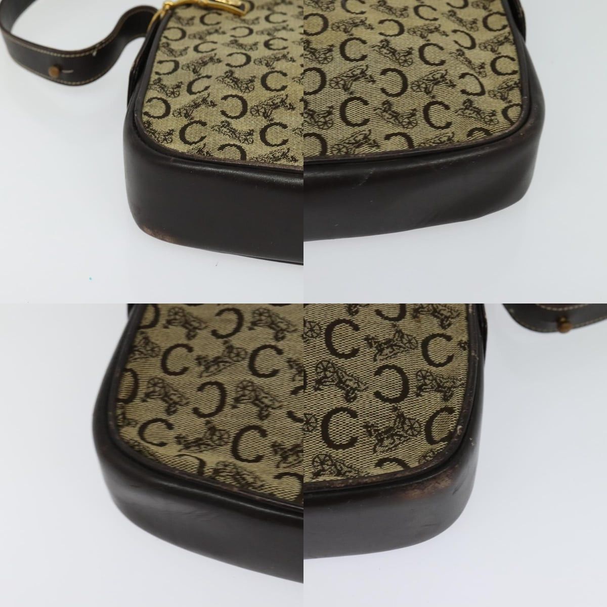Celine CELINE C Sulky Shoulder Bag Canvas Beige Gold Size ONE SIZE - 10 Thumbnail