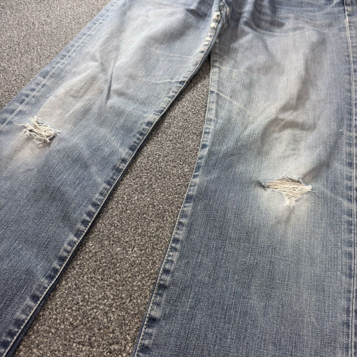 Undercover Vintage 90s S003 Uniqlo Faded Aging Denim Jeans Size US 35 - 5 Thumbnail