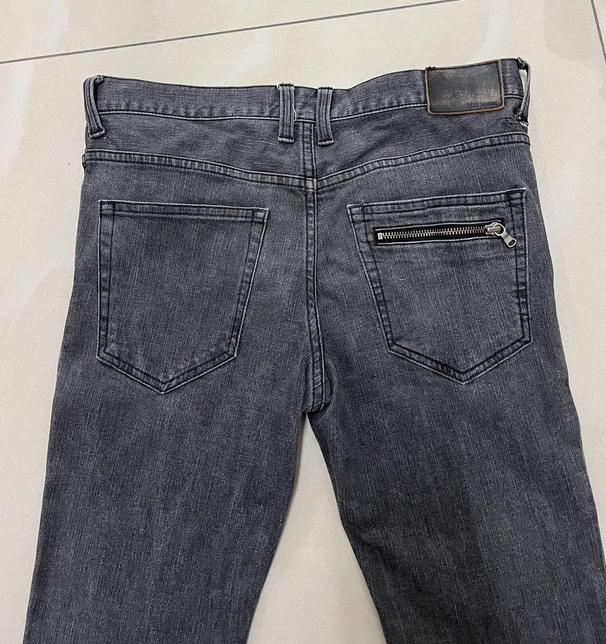 Tete Homme Tete Homme slim cutting grey black jeans Size US 31 - 13 Thumbnail