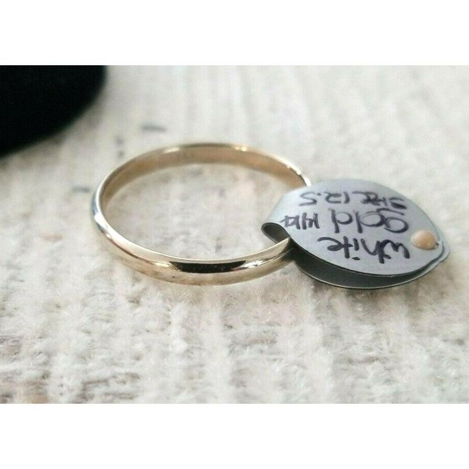 Other 14kt White Gold Ring Band Dome Wedding Size 12.5 Mens or Wom Size ONE SIZE - 1 Thumbnail