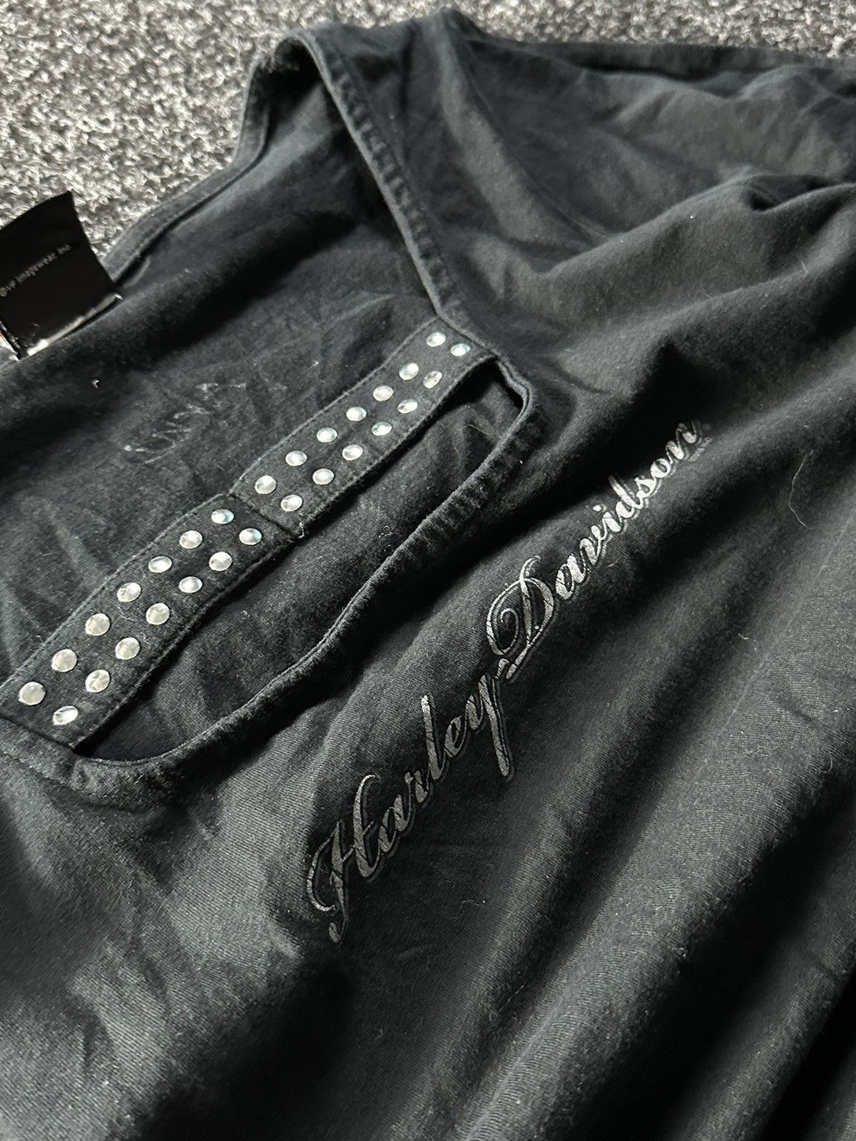 Harley Davidson × Vintage 🚨Vintage 90s Harley Davidson LOGO long sleeve avant garde Size XL / US 12-14 / IT 48-50 - 3 Thumbnail