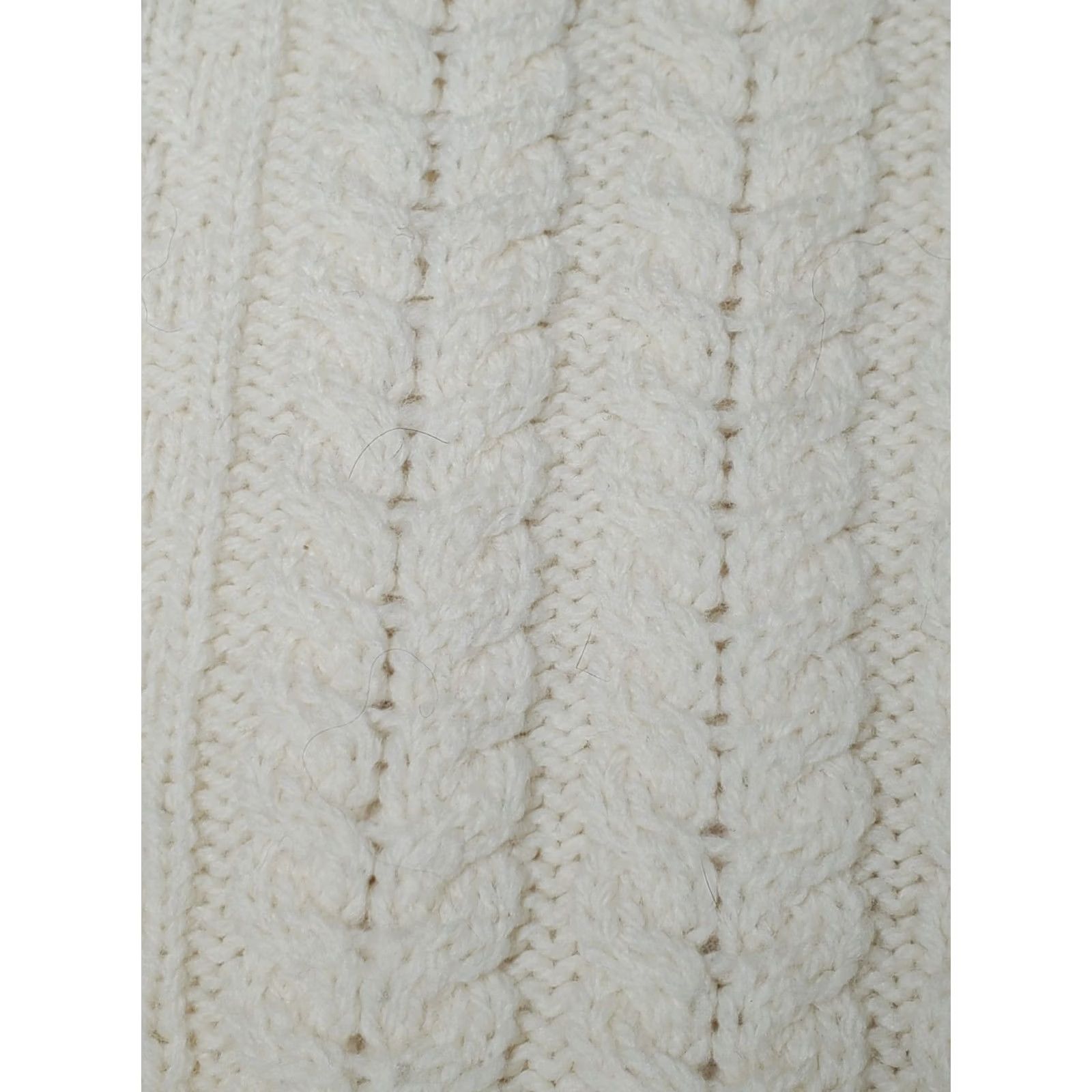 Vintage Aran Crafts 100% Merino Wool Crew Neck Sweater Natural Unisex L Ireland Knit Pullover Crew Neck Casual Wool Jumper Size US L / EU 52-54 / 3 - 5 Thumbnail