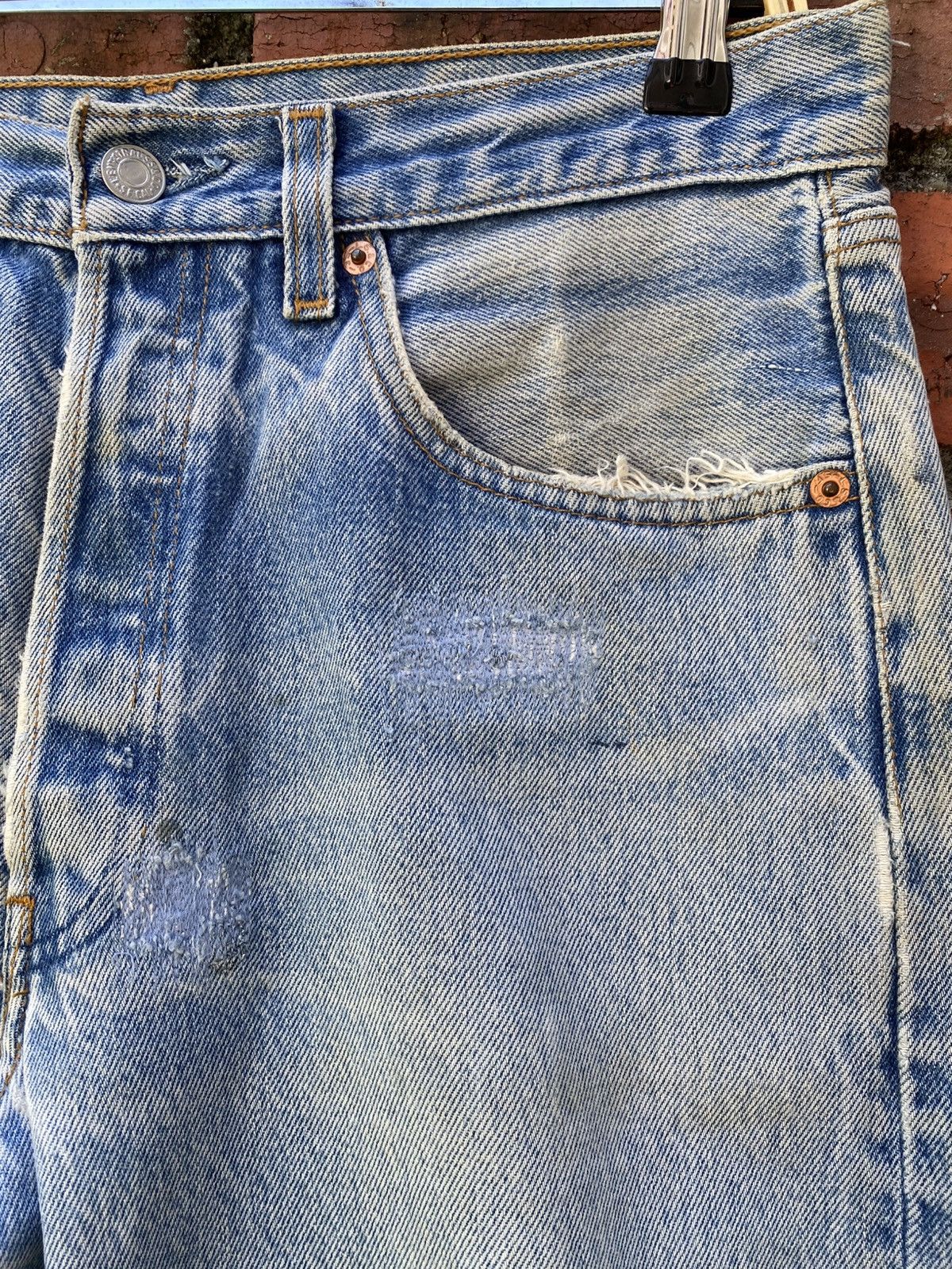 Levi's × Levi's Vintage Clothing × Vintage W32x27.5 vintage levi's 501 made in USA distressed denime Size US 32 / EU 48 - 6 Thumbnail